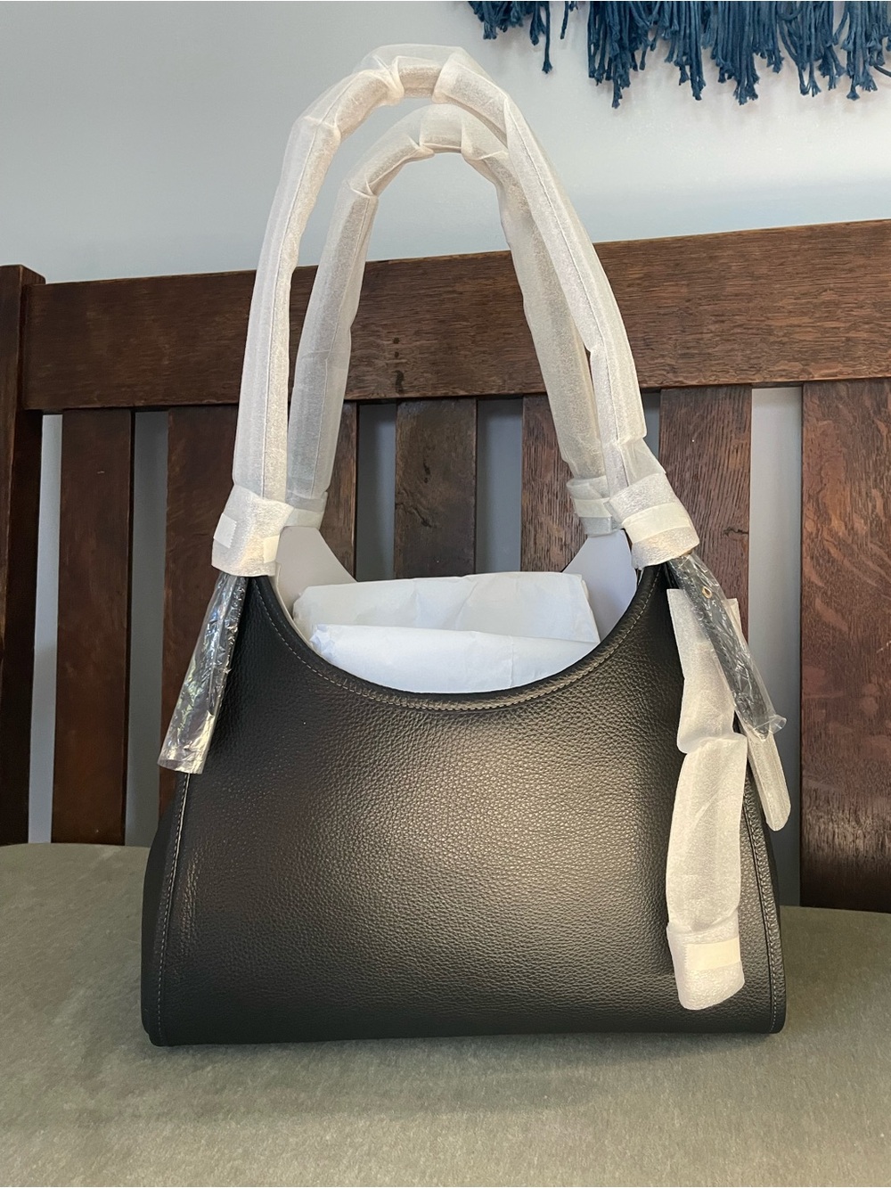 NEW Coach Bella medium shoulder bag in black / NWT